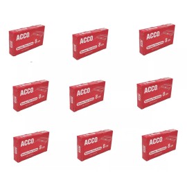 Acco Paquete De 15 Cajas De Broche Acco No.8 Cm Con 750 Piezas