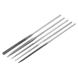 multicomp PRO Needle File Set, 5 Piece, Hand, Half Round, Round, Triangular, Square, 160mm Length, 3mm OD, High Carbon Steel