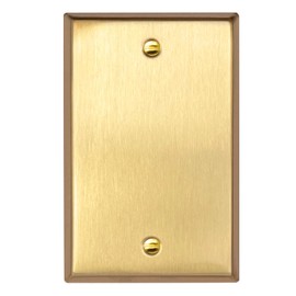Rio Salto BRASS Metal Gold Triple Toggle Light Switch Metal Wall Plate MIDSIZE 3-Gang Toggle Wallplate Cover Wall Plate Light Switch Covers 1-Pack