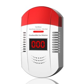 Natural Gas Detector & Combustible Gas Alarm - Easy Plug-and-Play Installation with Advanced Chip Technology, 85dB Alert for Methane, Propane, Ethane - Perfect for Home and Kitchen Safety