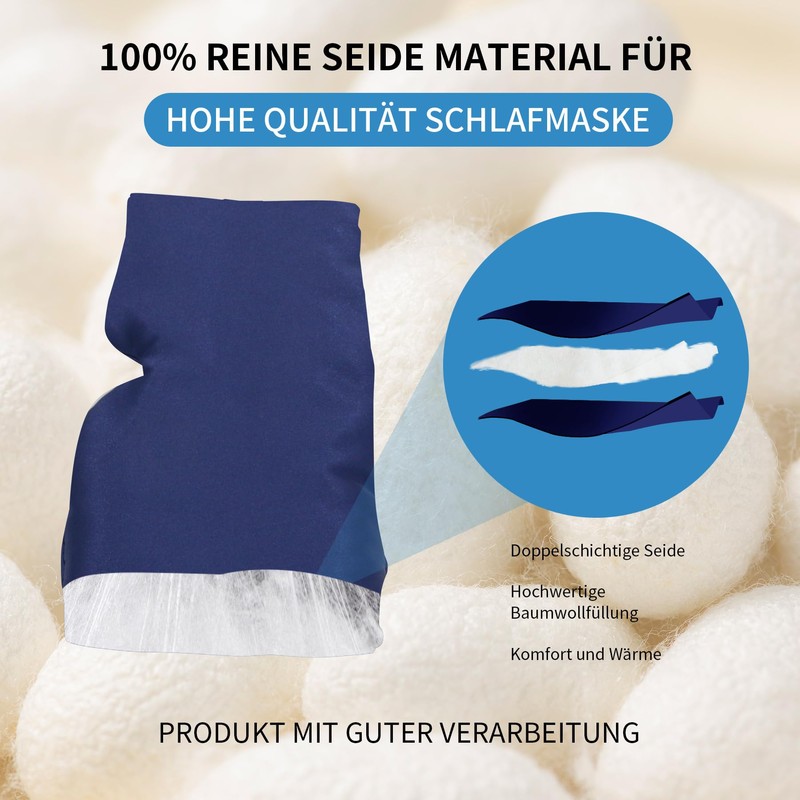 Silk Sleep Mask, Soft 100% Mulberry Silk Eye Mask with