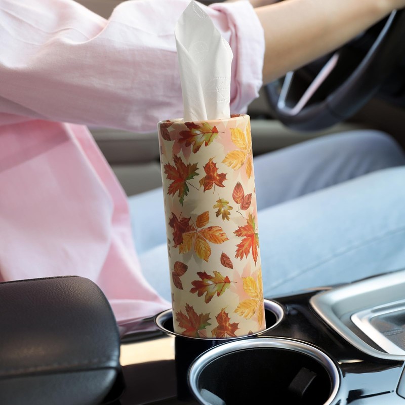8 Pack Fall Tissues for Car Tissues Cylinder Bulk Autumn