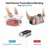 iSPECLE Freezer Organizer Bins - 2 Pcs Hanging Baskets for