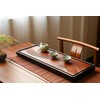 JIKUGO Bamboo Tea Tray Home Office Japanese Tea Set Tea