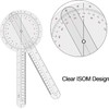 12 inch goniometer,360 Degree goniometer physical therapy,Transparent Orthopedic angle measuring