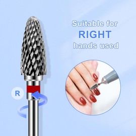 ANRUI ANRUI 6pcs Nail Drill Bits Set, 3/32 Inch Professional Tungsten Carbide Drill Bits for Nails, Cuticle Drill Bit for Acrylic Nails, Cuticle Remover Tool for Home Salon Gel Nail Polish