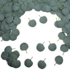 CIATBYYJ 300Pcs Eucalyptus Stems Artificial Eucalyptus Leaves Faux Eucalyptus Stems Artificial Eucalyptus’s Petals Fake Leaves for DIY Wedding Wedding Decoration