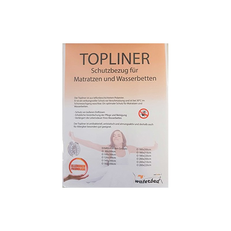 my-waterbed Topliner Capliner Protective Cover Protector Dust Protection for Waterbeds