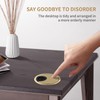 2 Pack 60mm Desk Cable Grommet Cover, One-Piece Molded Construction