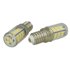 LEDLUX Pack of 2 E14 LED DC 12 V 24 V 4 W, Super Slim 18 mm, for Cemetery Light Signals Photovoltaic Boats Trucks (Cool White 6000 K)