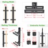 Lifeswell Heavy Duty Deck Railing Umbrella Holder, Adjustable Patio Umbrella