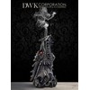 DWK 12-inch Puff Gothic Medieval Mythical Dragon Head Incense Burner