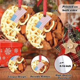 Madcolitote Baked Potatoes Christmas Ornaments 2024 Baked Potatoes Lover Gifts Christmas Tree Ornaments Custom Ornament Junk Food Dessert Hanging Tree Ornament Merry Xmas for Family Friends 3 Inch