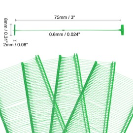 QUARKZMAN 3000 Stück Standard-Tagging-Gerätebefesti75mm Tagging-Barbs Pins PP-Tag für Preisauszeichnungspistole, Kleidungsetikettenbefestifür Kleidungsstücktaschenstoff, Grün