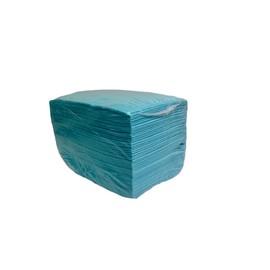 Dry Back Bib Towels 2 Ply Paper 1 Ply Plastic - Blue “13 x 8” Waterproof Maximum Absorbency Disposable Used in Dental Offices, Spas, Tattoo Parlor, & Nail Salons (50)