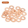 sourcing map M6 Flat Washer, 25 Pcs Copper Ring Flat