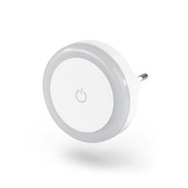 Hama LED Night Light "Touch Switch" for Socket, Touch Sensor, Warm Light (Orientation Light, Nursing Light, for Babies, Children, Adults, Snooze Light, Night Light, Sleeping Lamp) White