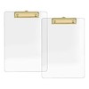 Wisyurt 2 Pack Acrylic Clipboard with Gold Clip, 8.8X12.2 A4