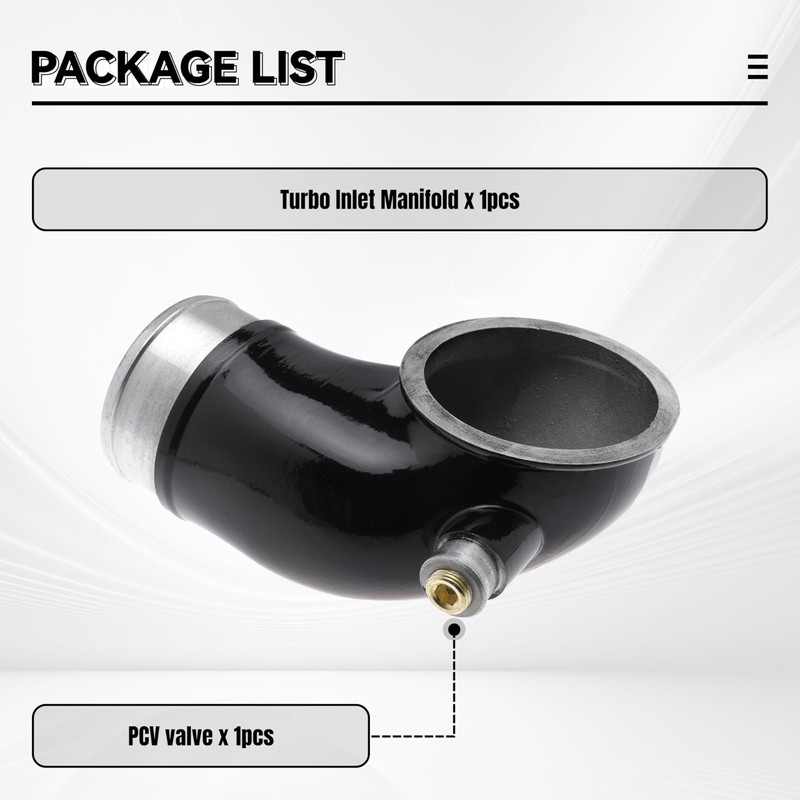 LLY Turbo Mouthpiece 6.6 Inlet Manifold Intake Elbow for Chevy