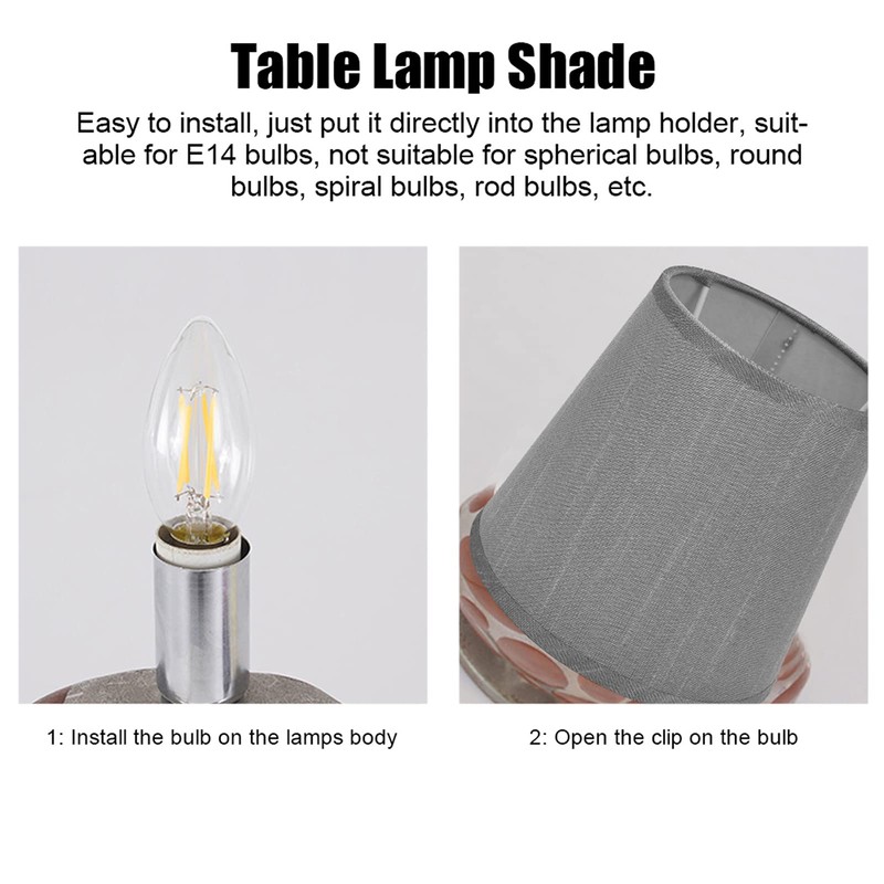 Fabric Lampshade, 2Pcs Lampshades for Ceiling Lights, Small Lamp Shade