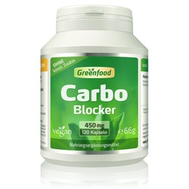 Carbo Blocker, 450 mg, Hochdosiert (White Kidney Extract 10: 1), Vegi Capsules – Blocks the Carbohydrate Drive naturally. No Artificial Additives. GM Free. Vegan., , ,