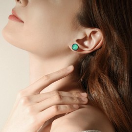 Beydodo Wooden Ear Tunnel 8-25 mm Brown with Opal Earrings Piercing Tunnel Ear Expander Set, Wood, No gemstone