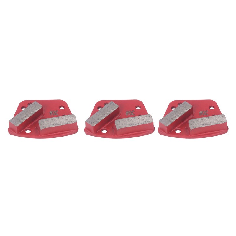 3Pcs Diamond Grinding Shoes 30 Grits Trapezoid Concrete Floor Cutting