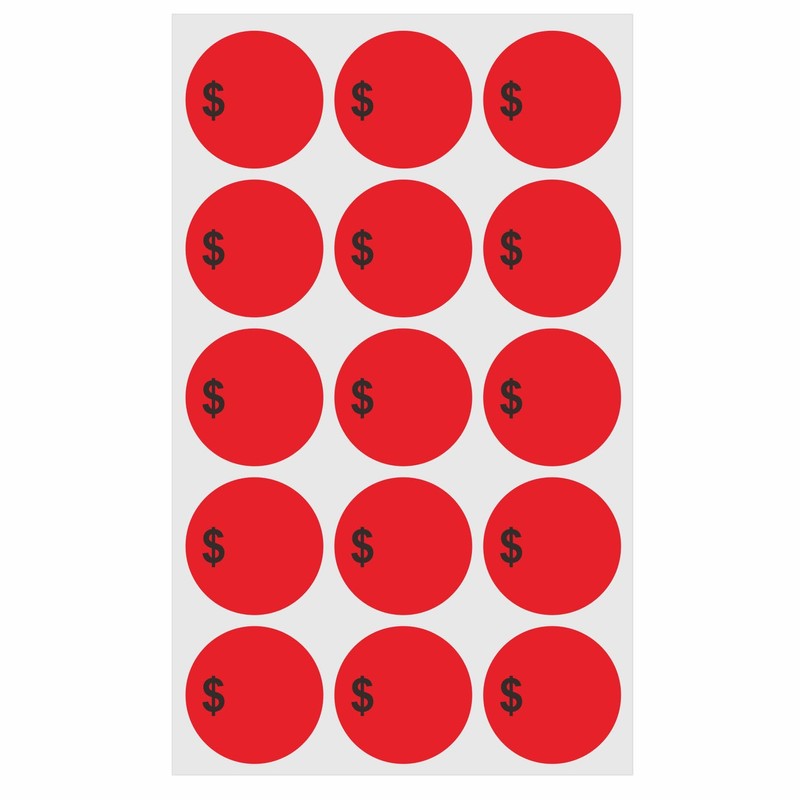 Hybsk 375 Count Garage & Rummage Sale Labels - 1