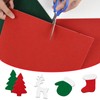 CHRORINE 10 Pcs Red Green White Christmas Felt Fabric Sheets