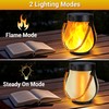 Toodour Solar Lanterns Outdoor, 2 Pack Flickering Flame Hanging Lantern
