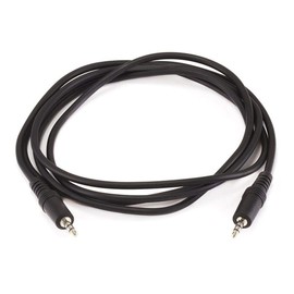 Monoprice 100644 6-Feet 3.5mm Stereo Plug/Plug M/M Cable, Black