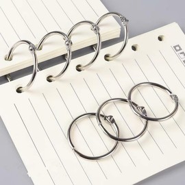20Pack1.8 Inch Diameter Book Loose Leaf Binder Rings Key Keychain Rings, Silver Index Card Rings (1.8inch-20Pack)
