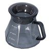 Coffee Kettle Heat Resistant Coffee Sharing Pot Transparent Black Glass
