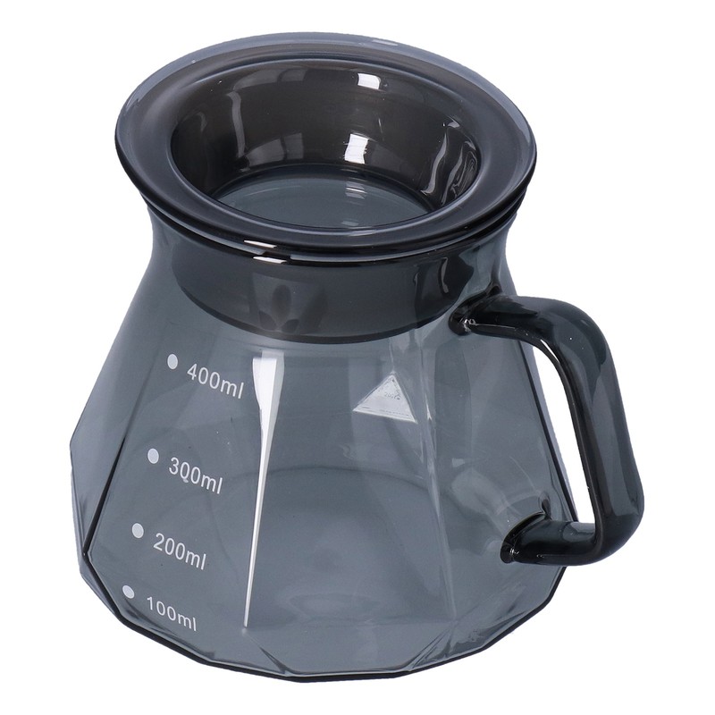Coffee Kettle Heat Resistant Coffee Sharing Pot Transparent Black Glass