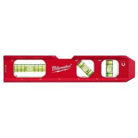 Milwaukee 7 in. Aluminum Magnetic Compact Torpedo Level 3 vial