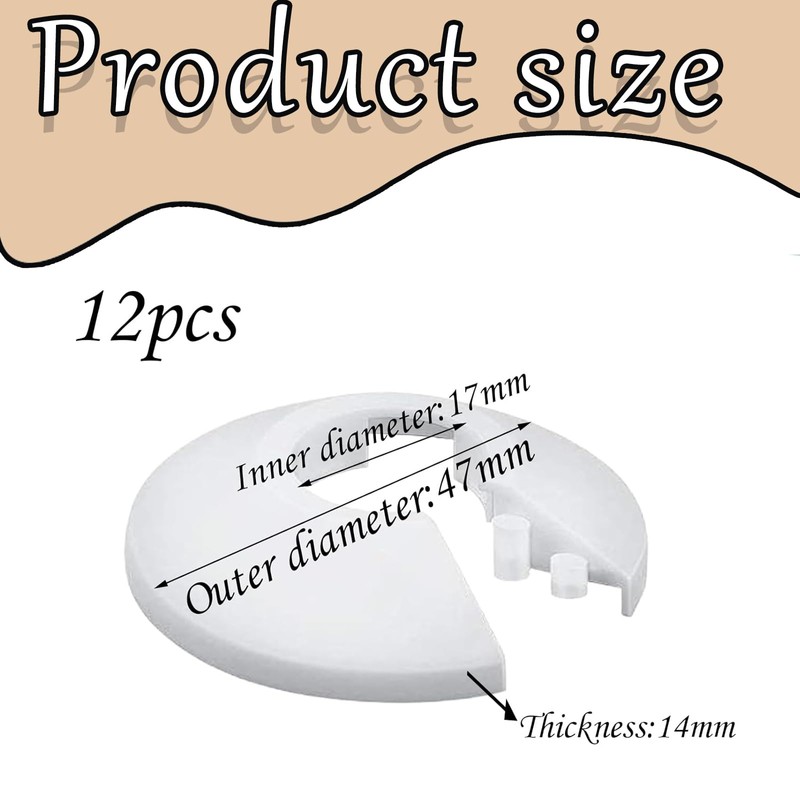 Babbblisio12 Pcs Radiator Pipe Covers Pipe Decoration Cover White Radiator