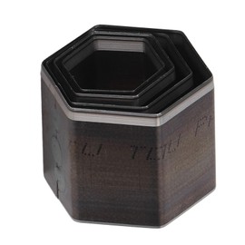 4 Pieces Leather Cutting Dies Hexagonal Hand Cut Box Punch Tool Hex Shape Hollow Alloy Steel Utensils Chopping Transfer Punch