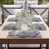 MARBLELIZED - Washable American Placemats, Lilac Marble Effect Fabric Placemats,