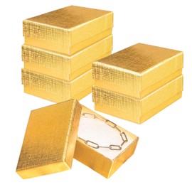 Jewelry Gift Boxes 6 Pack 7.9 x 5.3 x 2.5 CM Cardboard Jewelry Box, Cotton Filled Small Jewelry Gifts Boxes With Lids | For Earring, Bracelet, Necklace, Rings, Gift Boxes For Presents