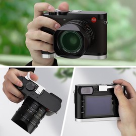 Haoge THB-QS Thumb Up Grip Silver Thumb Rest Black Camera Thumb Grip Thumb Grip for Leica Q2
