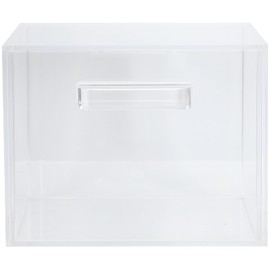 ForPro Premium Pure & Simple XL Facial Towel Acrylic Holder with Drawer, Holds 50 Pure & Simple XL Facial Towels, Disposable Makeup Remover Dry Wipe Holder