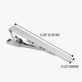 Roctee Silver Tie Clips for Men, 3 Pack Men's Tie Clips Necktie Tie Bars Tie Pins for Men Accessories