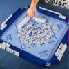 4 Pcs 18.7 Inch Dark Blue Acrylic Mahjong Tile Racks