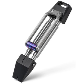 TIMULTI Titanium Pry Bar, Pocket Small Prybar, Flat Pry Bar Mini Crowbar, EDC Multitool with Decompression Pulley, Outdoor Mens Keychain Gadgets (Black)