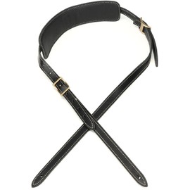 LM Products Vintage Pad Guitar Strap - Luxe Edition, Black