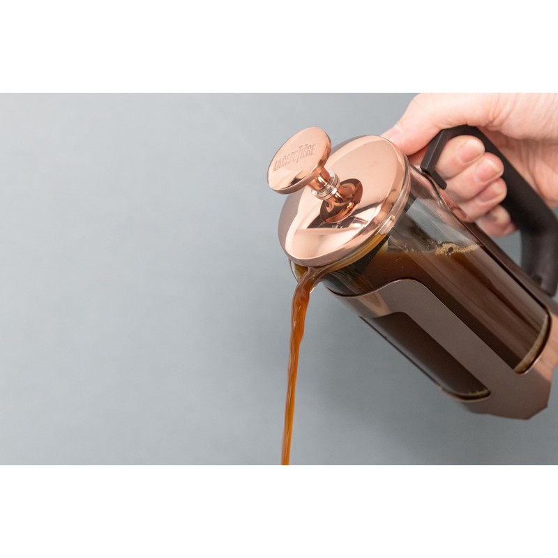 La Cafetière Roma Stainless Steel Cafetière, Three Cup, Copper, Gift