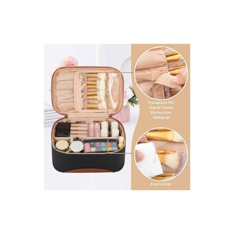 Makeup Brush Holder Travel, Compact Lightweight Accessory for Travel and