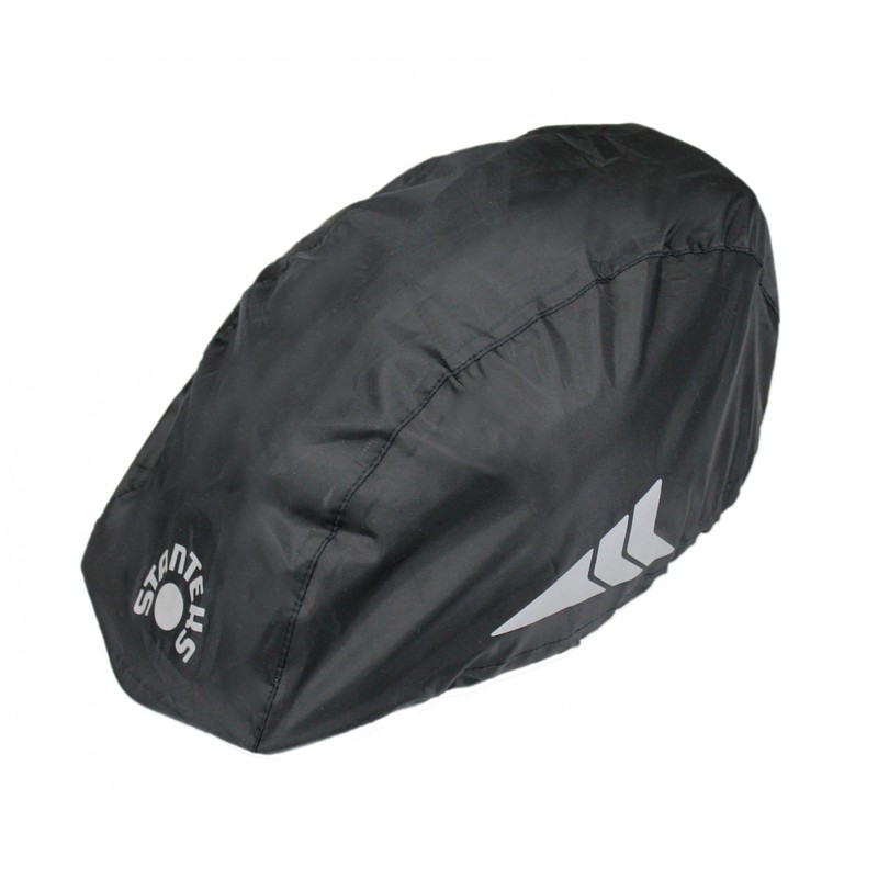 STANTEKS Helm Regenüberzug Universal Regenschutz für Fahrradhelme Regenkappe Schutzbezug (schwarz)