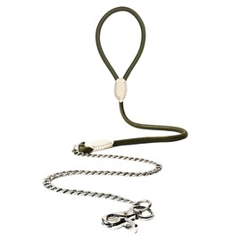 Beanspet Dog Leash Anti-Bite Round Lead, Easy to Grip, Stylish, Cute, Walking, 3.8 ft (1.2 m) (Kaki, S)