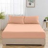 Oxford Homeware Peach King Size Fitted Sheets -100% Brushed Microfibre